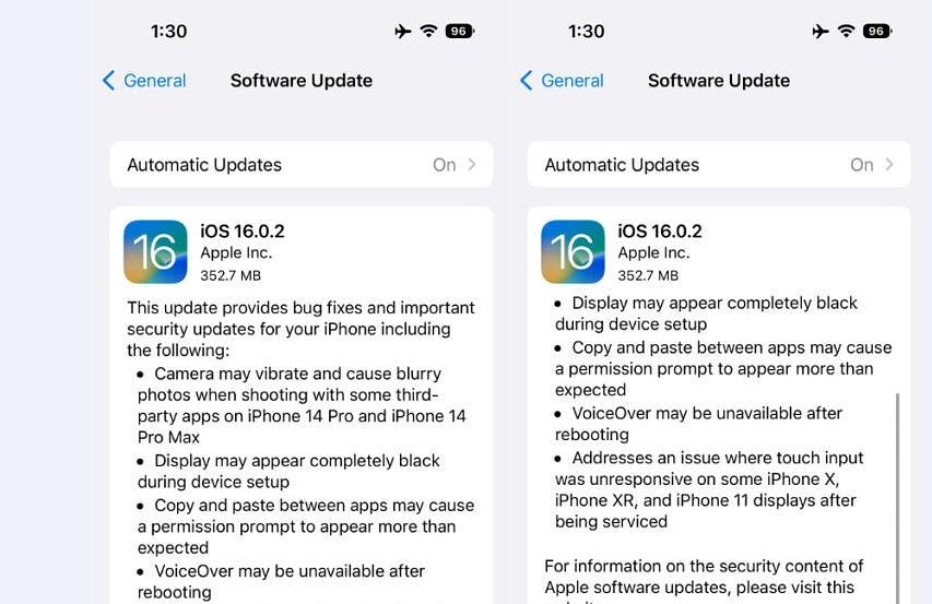 Apple iOS 16.0.2 corrige el problema de la cámara del iPhone 14 Pro y otros fallos