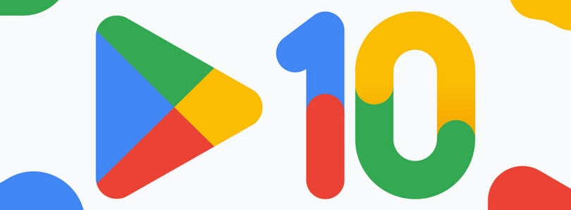 Google Play Store celebra 10 años con un nuevo logotipo y una bonificación de 10 puntos